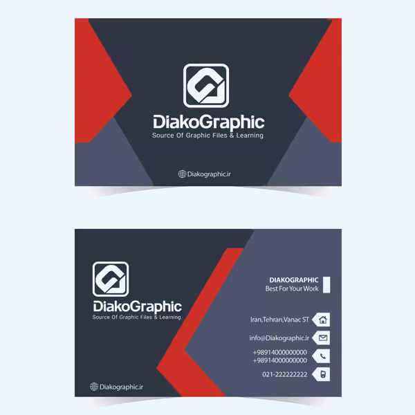 دانلود فایل لایه باز کارت ویزیت شرکتی  با فرمت PSD
