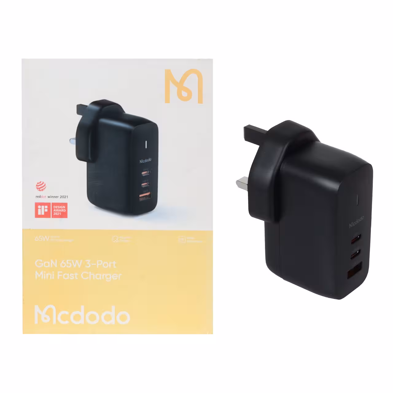 شارژر دیواری 65W فست و PD سه پورت Mcdodo مدل CH-0171 - مشکی