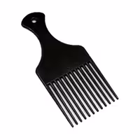 شانه پیک پلاستیکی حجم دهنده موهای فر رنگ مشکی