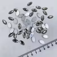 مارکیز چشمی دوختنی پلاستیکی 7 در 15 ( دودی ) بسته 50 عددی