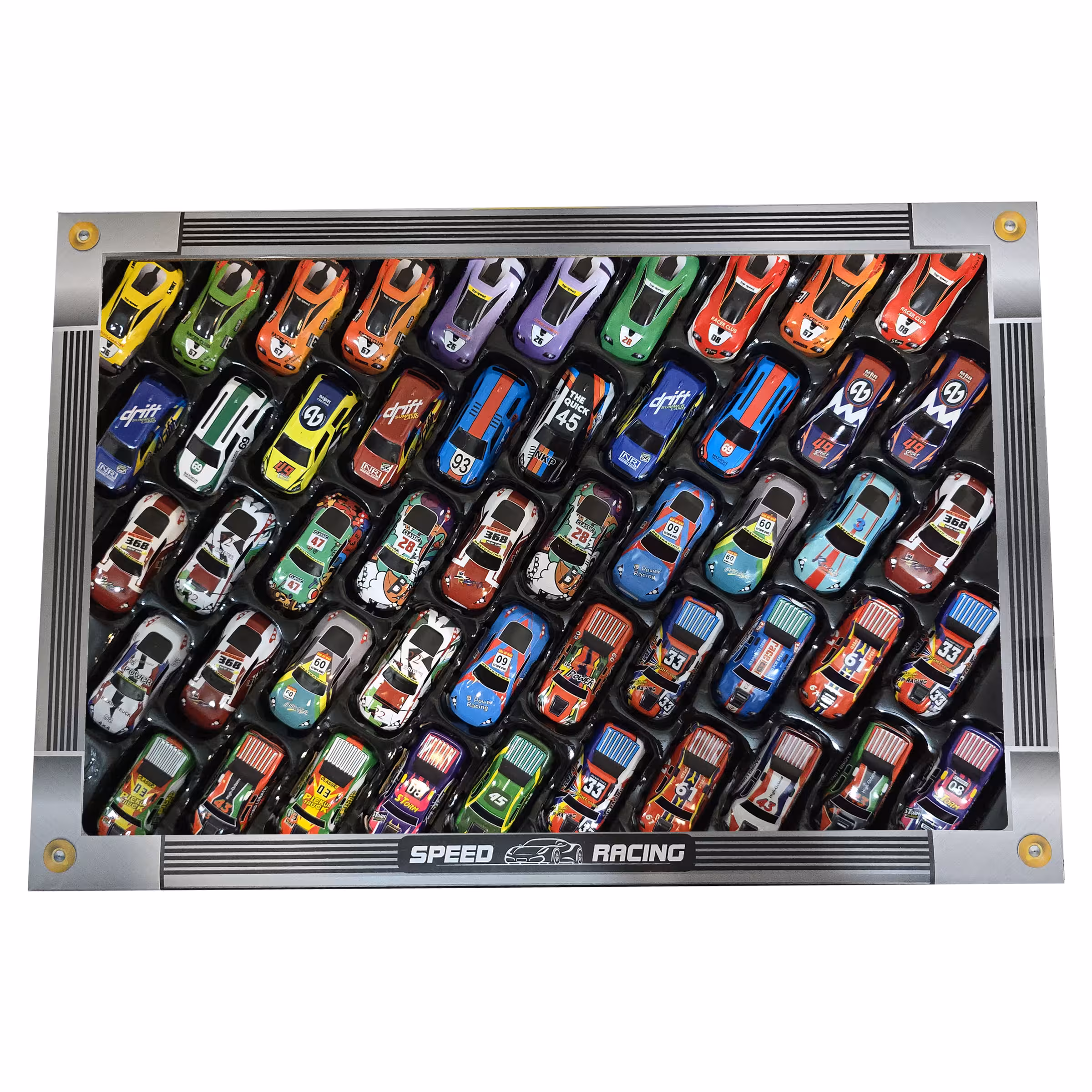 ست 50 تکه ماشین بازی مدل SPEED RACING کد 1-668