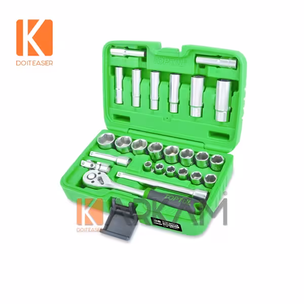 جعبه بکس 26 پارچه 3.8 جعبه پلاستیکی سبز GCAI2601 تاپ تول