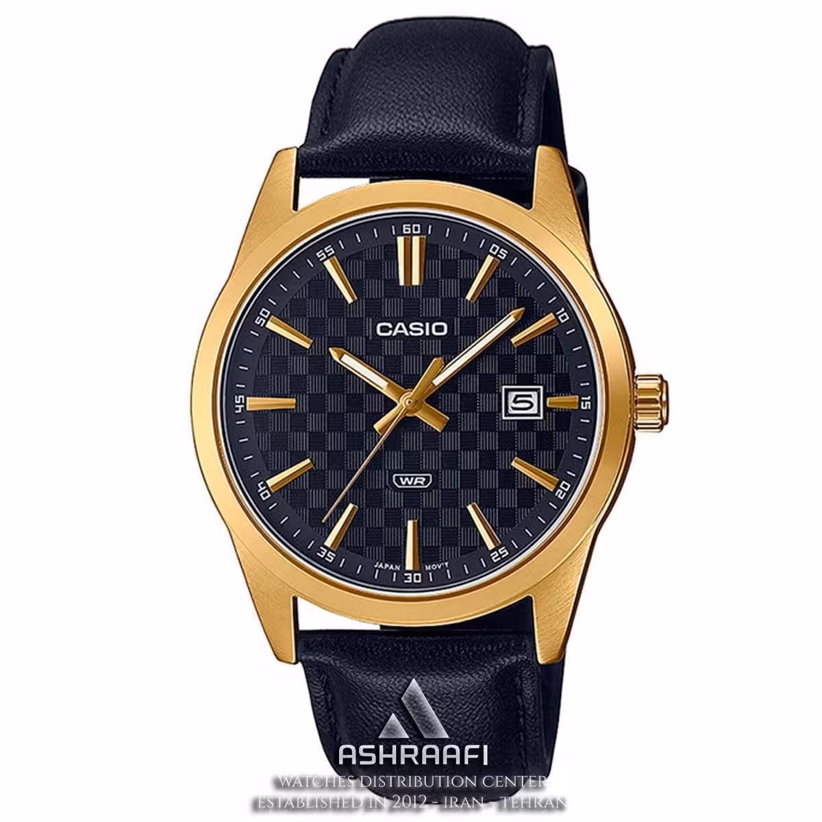 ساعت مردانه کاسیو بند چرمی Casio MTP-VD03GL-1A