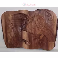 تابلو برجسته چوبی طرح اسب بالدار