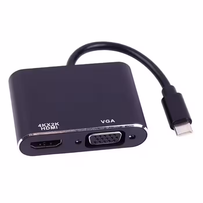 تبدیل Type-C به HDMI و VGA وی نت مدل V-COUC30HV
