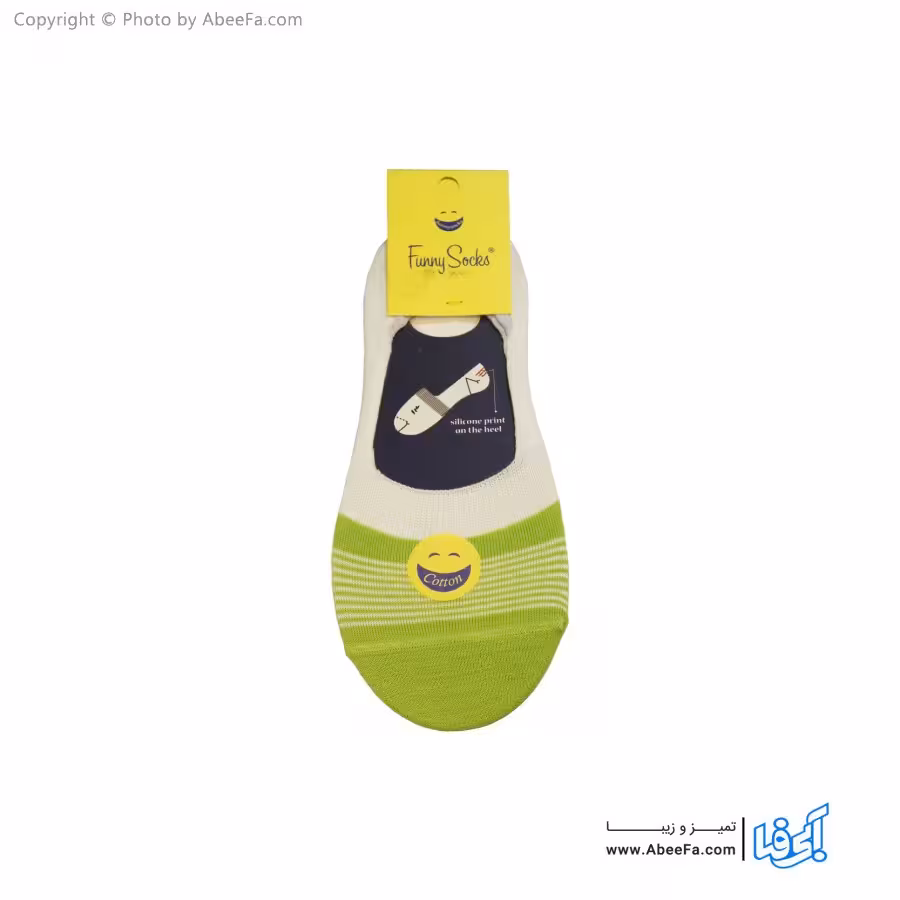 جوراب کالج فانی مدل 7008 سفید-سبز