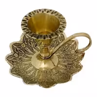 جاشمعی برنجی انگشتی گل