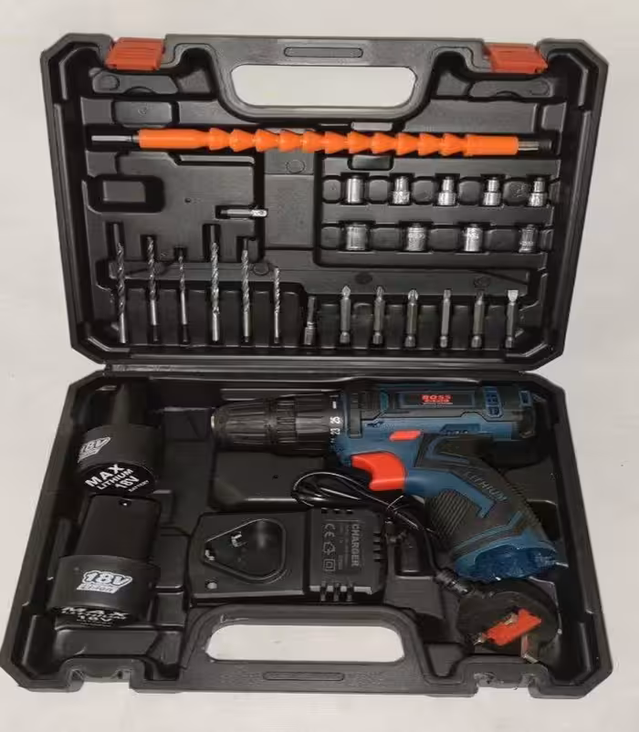 دریل شارژی پیچ گوشتی شارژی 18 ولتی لیتیوم باس BOSS مدل 18W