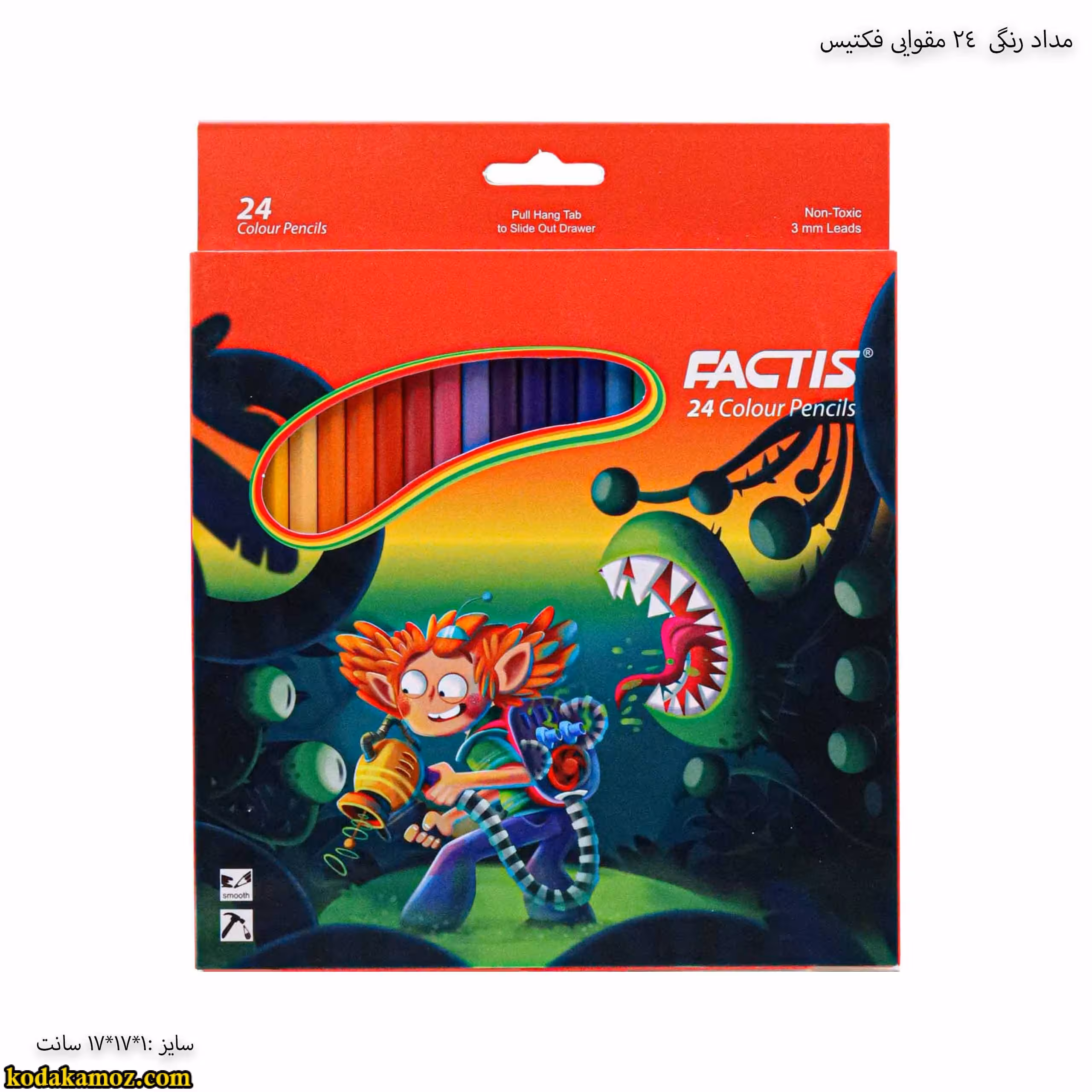 مداد رنگی 24 رنگ مقوایی فکتیس