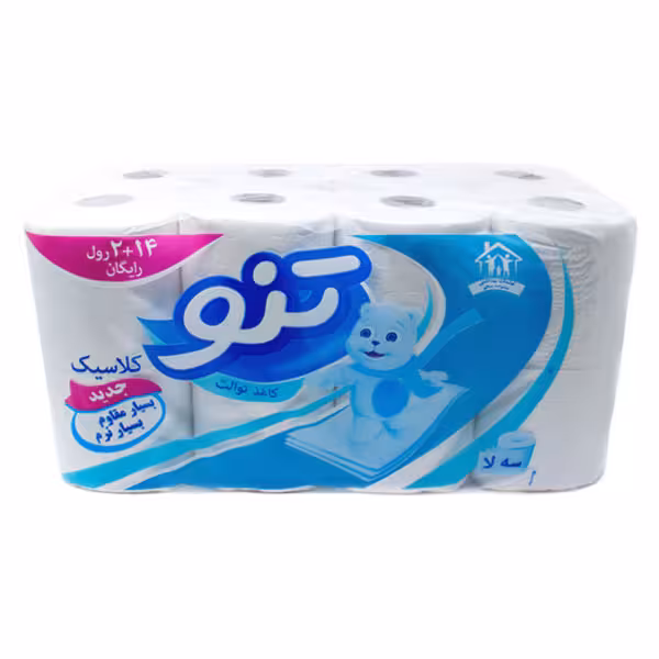 دستمال توالت رولی تنو 3 لایه 16 عددی