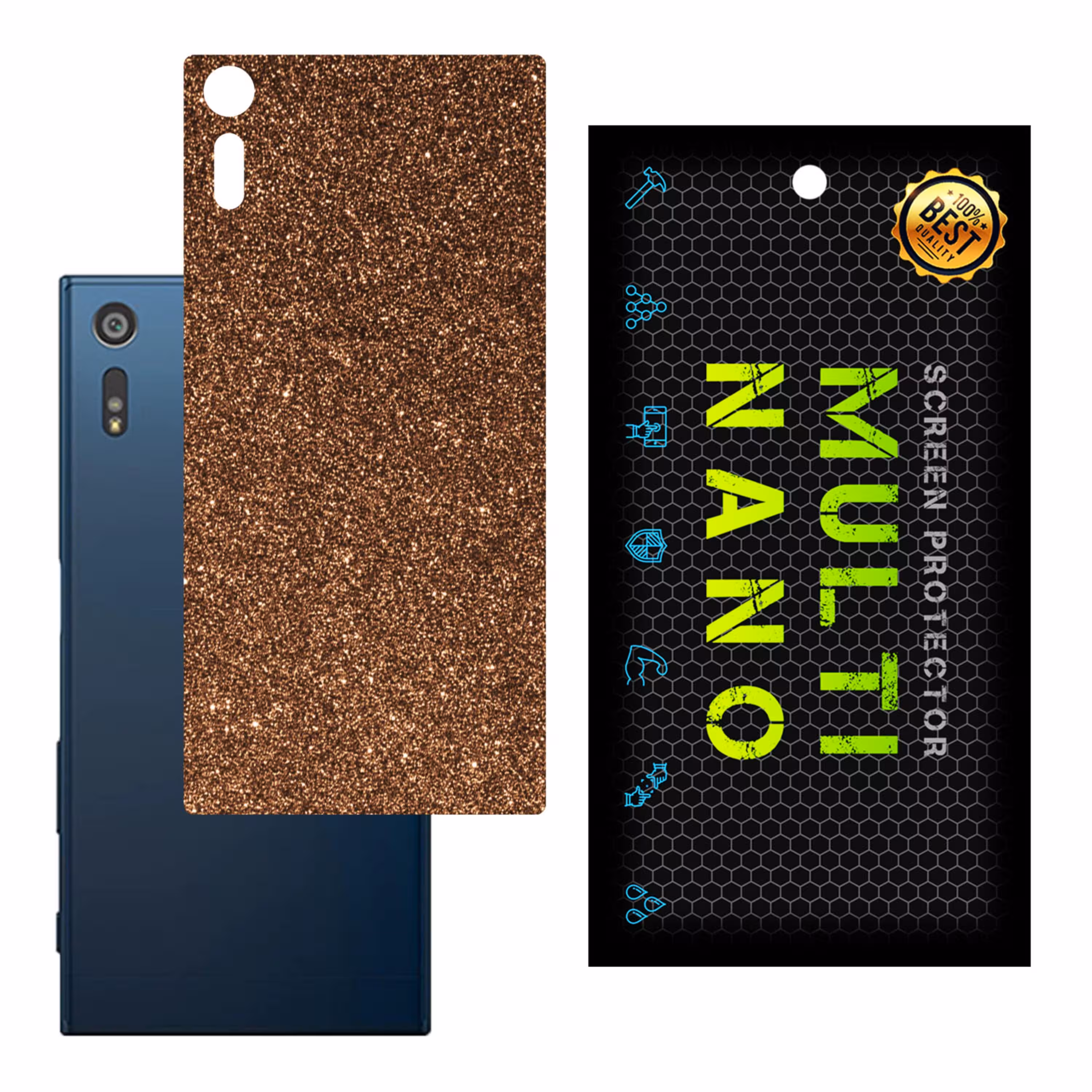 برچسب پوششی MultiNano مدل X-G1F-Bronze برای پشت موبایل سونی XZ