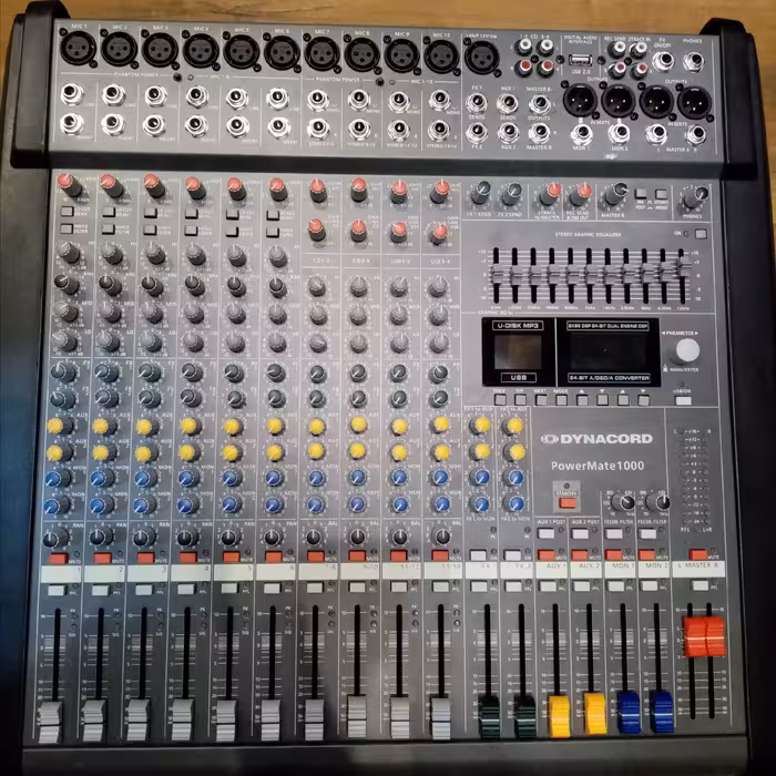 پاورمیکسر دایناکورد سری جدید باآپشن یواس بی بلوتوث رکوردار خروجی دیجیتالی افکت آلمانی