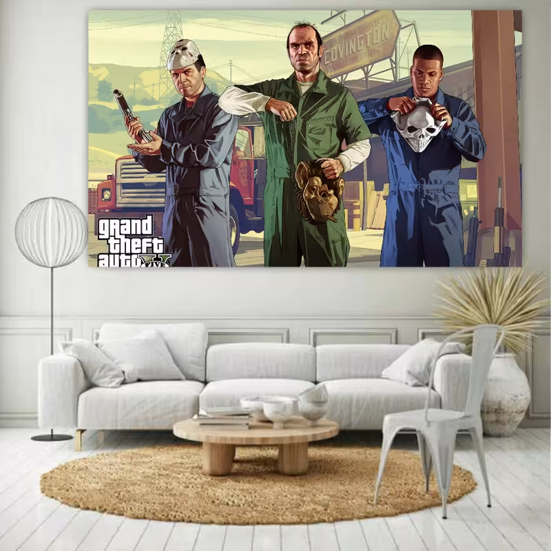 تابلو شاسی طرح GTAV مدل STB1375 | دنیای قاب