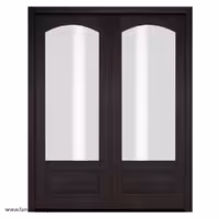 درب دو لنگه شیشه‌خور طرح کلاسیک اروپایی کد 1182