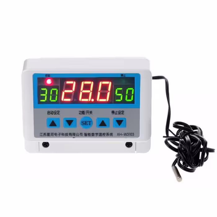 ترموستات دیجیتال و تایمر 12VDC مدل XH-W3103