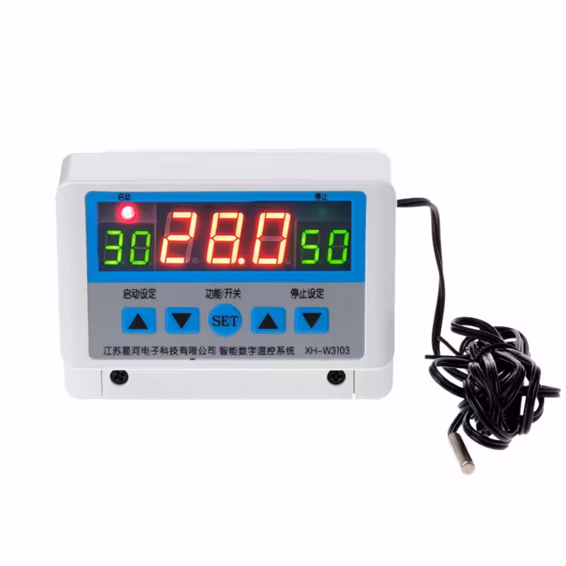 ترموستات دیجیتال و تایمر 12VDC مدل XH-W3103
