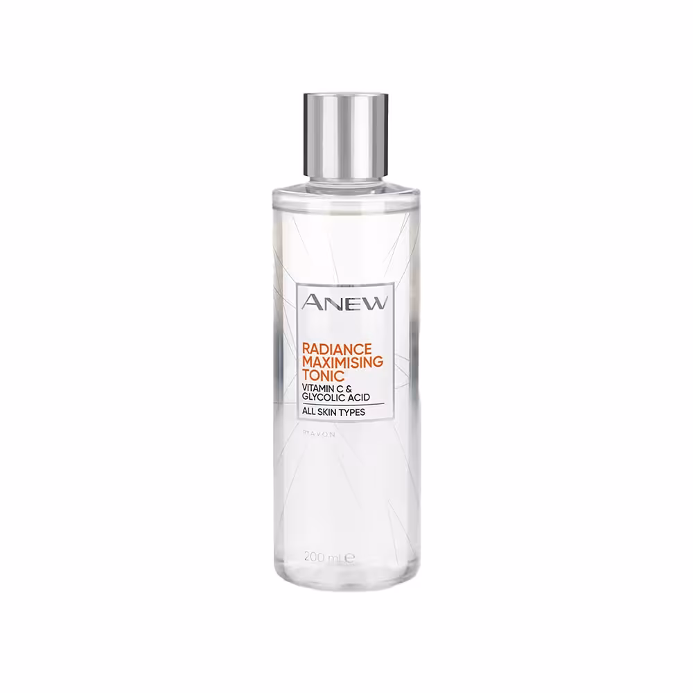 تونر صورت ویتامین سی مناسب برای انواع پوست آون مدل Avon Anew Radiance Maximising Tonic Vitamin C & Glycolic Acid