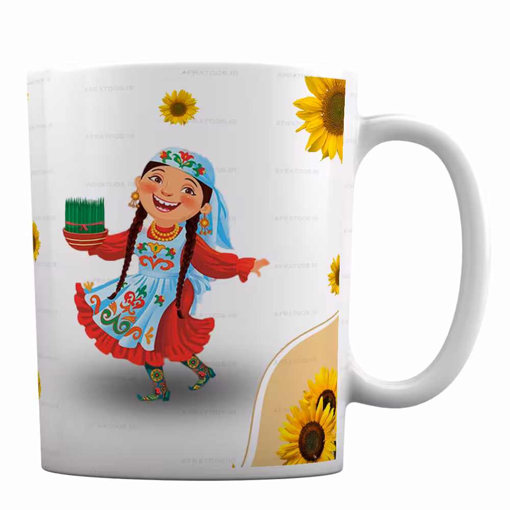 ماگ سرامیکی فانتزی مدل «دختر فروردین» کد 51
