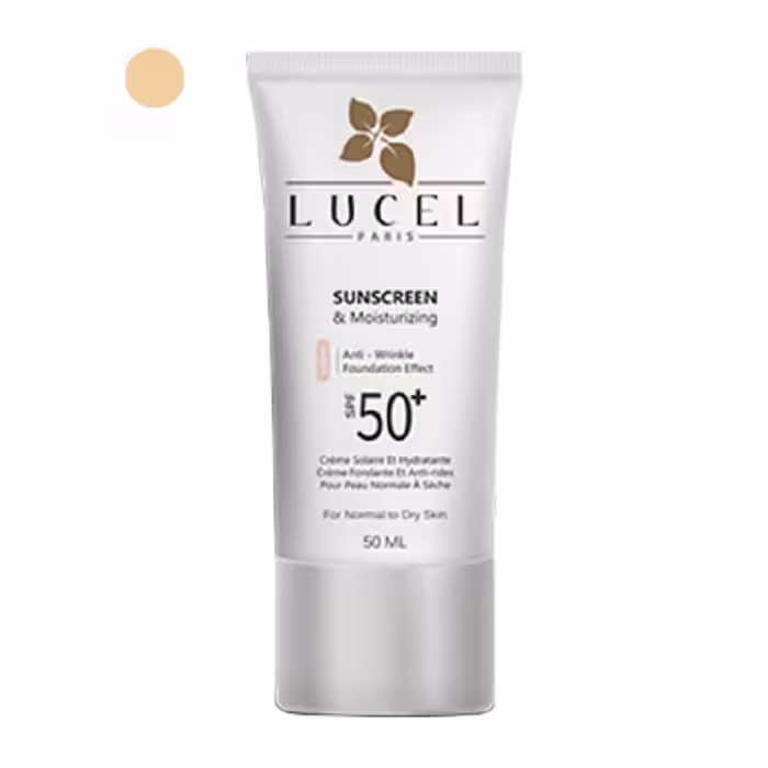 کرم ضد آفتاب و مرطوب کننده SPF50 پوست خشک و معمولی لوسل 50 میلی لیتر | Lucel Sunscreen And Moisturizing SPF50 For Normal And Dry Skin