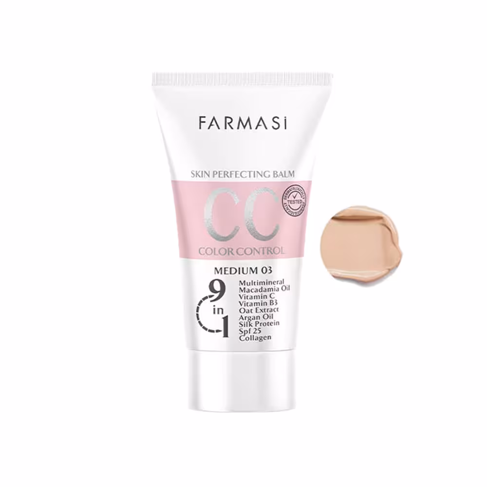 سی سی کرم 9 در 1 فارماسی رنگ متوسط 03 با Spf25 حجم 50 میل