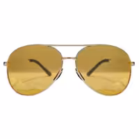 عینک شب مردانه مدل خلبانی فلزی  کد 0384