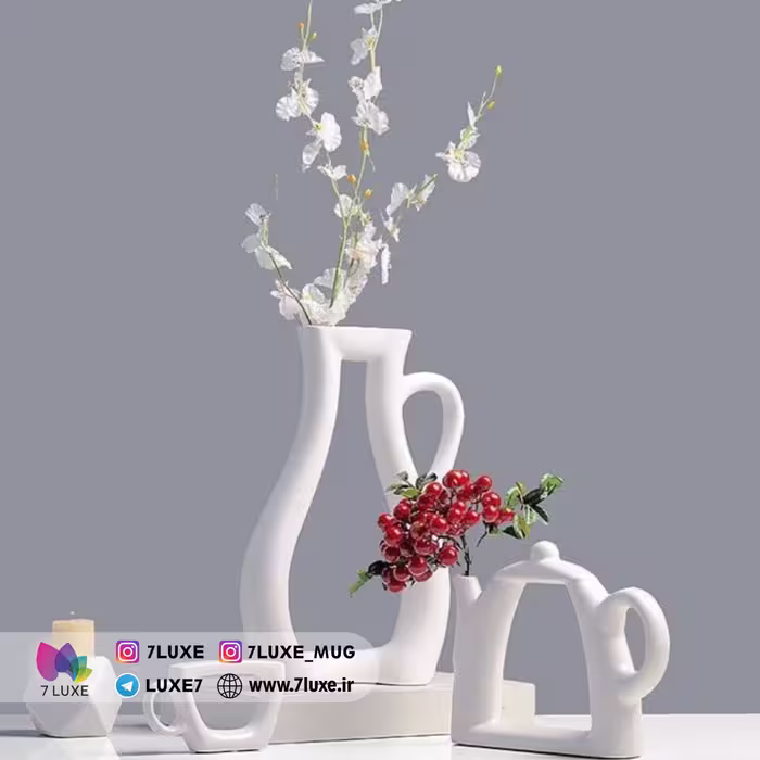 ست گلدان 3 تکه دیو و دلبر
