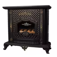 بخاری گازی شایسته طرح شومینه مدل کلاسیک حصیری