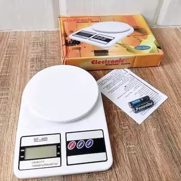 ترازو آشپزخانه دیجیتالی Sf400 وارداتی باطری دار اصلی