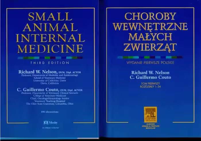 خرید و دانلود نسخه کامل کتاب Choroby wewnętrzne małych zwierząt T 1