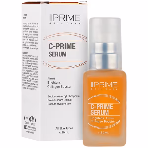 سرم ویتامین C پرایم روشن کننده و سفت کننده صورت و گردن 30 میلی لیتر | PRIME C-Prime Serum 30 ml