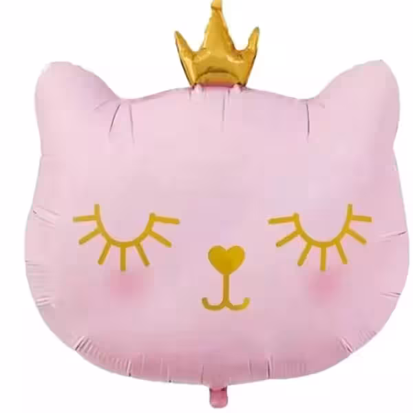 بادکنک فویلی فیگور طرح گربه صورتی