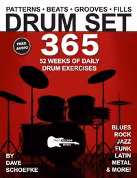 آموزش تخصصی ساز درامز با تمرین‌های روزانه Dave Schoepke | دانلود کتاب Drum Set 365 از Hemethod