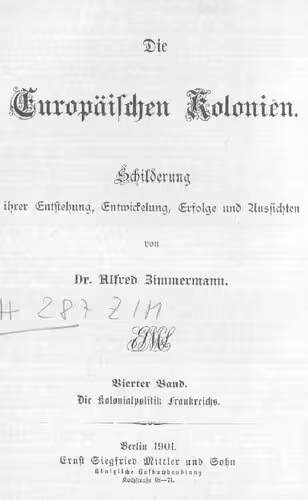 خرید و دانلود نسخه کامل کتاب Die Kolonialpolitik Frankreichs