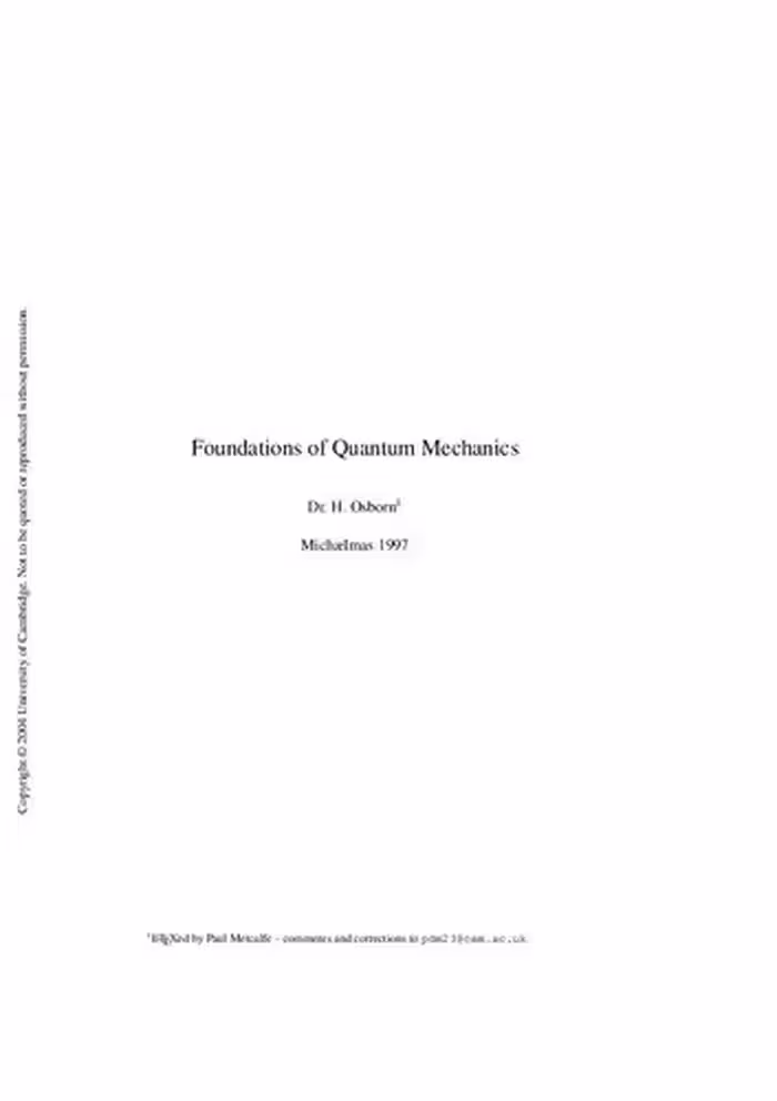 خرید و دانلود نسخه کامل کتاب Foundations of Quantum Mechanics