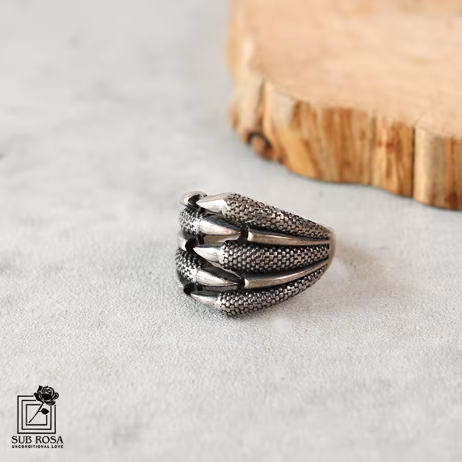 انگشتر نقره 925 مردانه FREE SIZE-14384