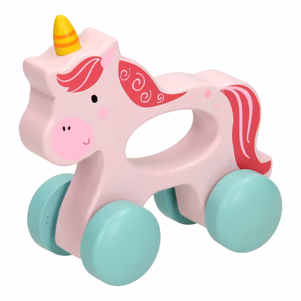 یونیکورن صورتی چرخ دار چوبی پیکاردو