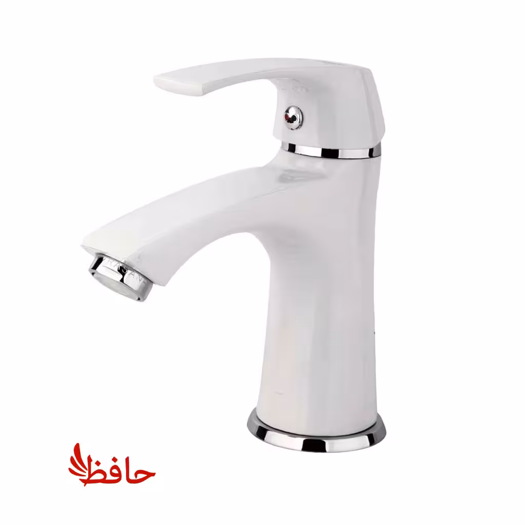 شیر روشویی راسان مدل لوتوس سفید کروم