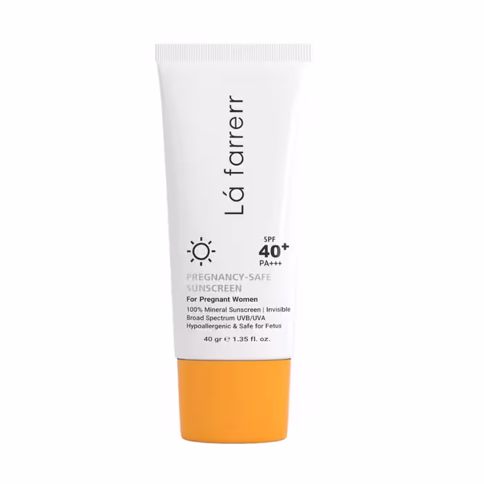 کرم ضد آفتاب بارداری spf 40 بی رنگ 40 میلی لیتر لافارر La farrerr