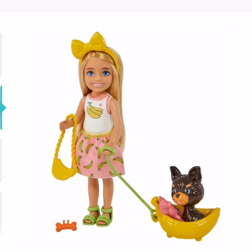 باربی چلسی مو بلوند سیزده سانتی به همراه اکسسوری های جذاب برند متل با ارسال فوری  