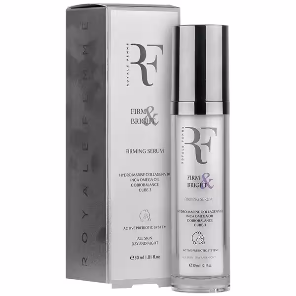 سرم استحکام بخش و شفاف کننده صورت رویال فم (RF) مناسب انواع پوست حجم 30 میلی لیتر | RF Firm & Bright Day And Night Serum 30ml