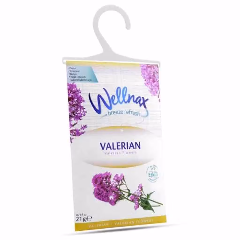 پودر خوشبو کننده کمد لباس ولناکس Wellnax رایحه والریان VALERIAN حجم 21 گرم