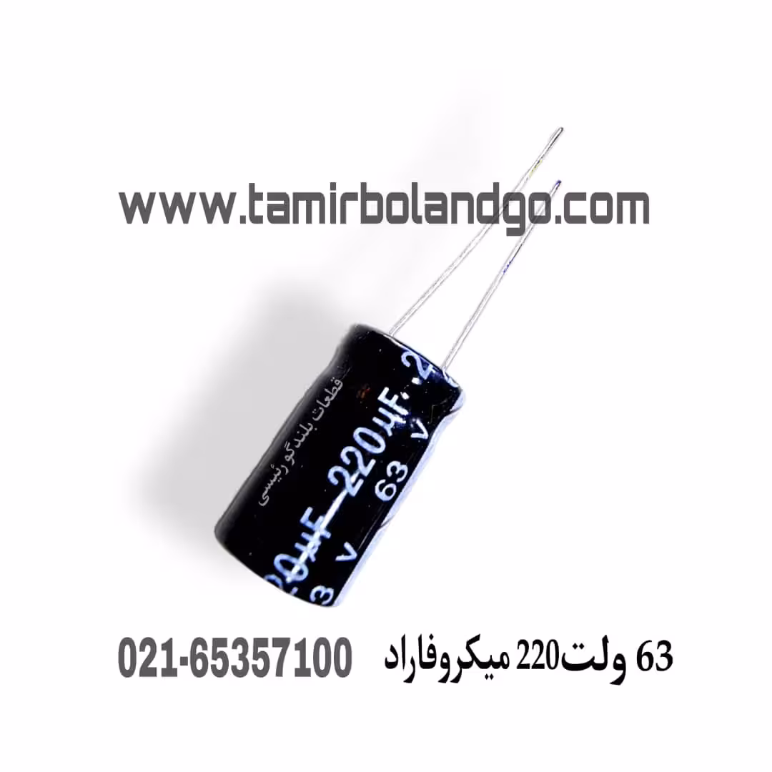 خازن 63 ولت 220 میکروفاراد (Rubycon (A4