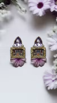 گوشواره پاپیه ماشه گل بابونه