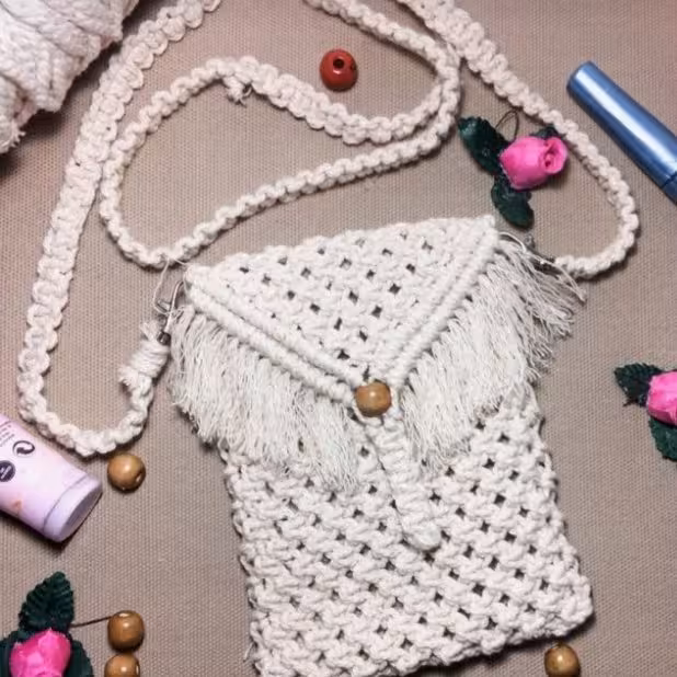 کیف موبایل مکرومه بافی شده در مدلهای جذاب ودلبر