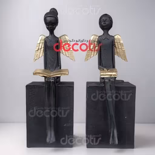 نگهدارنده کتاب دختر و پسر فرشته کتابخوان