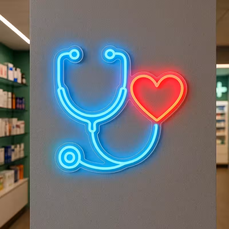 تابلو نئون طرح پزشکی کد JOB032