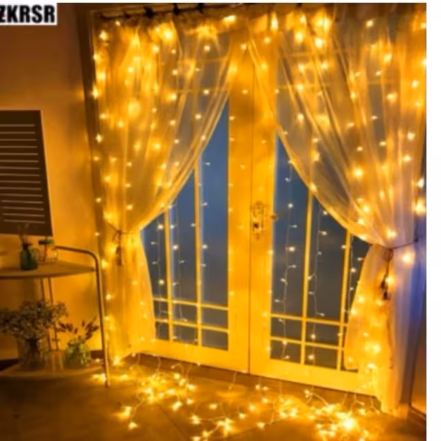 پرده نوری 3 در2 متر ال ای دی-پرده آویز-پرده ال ای دی آویز خوشه ای