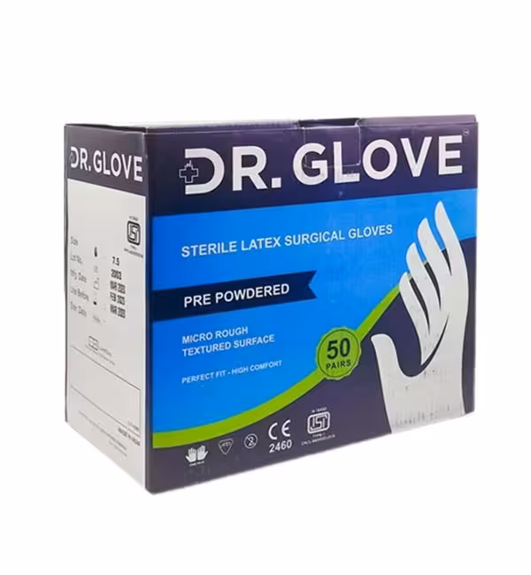 دستکش جراحی لاتکس پودری دکتر گلاو - داروخانه آنلاین بوکان