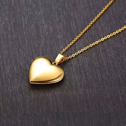 آویز گردنبند قاب عکسی (لاکت)، مدل قلب، جنس استیل