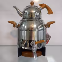 کتری قوری نزاز مدل وارمردار دسته چوبی کد 2608